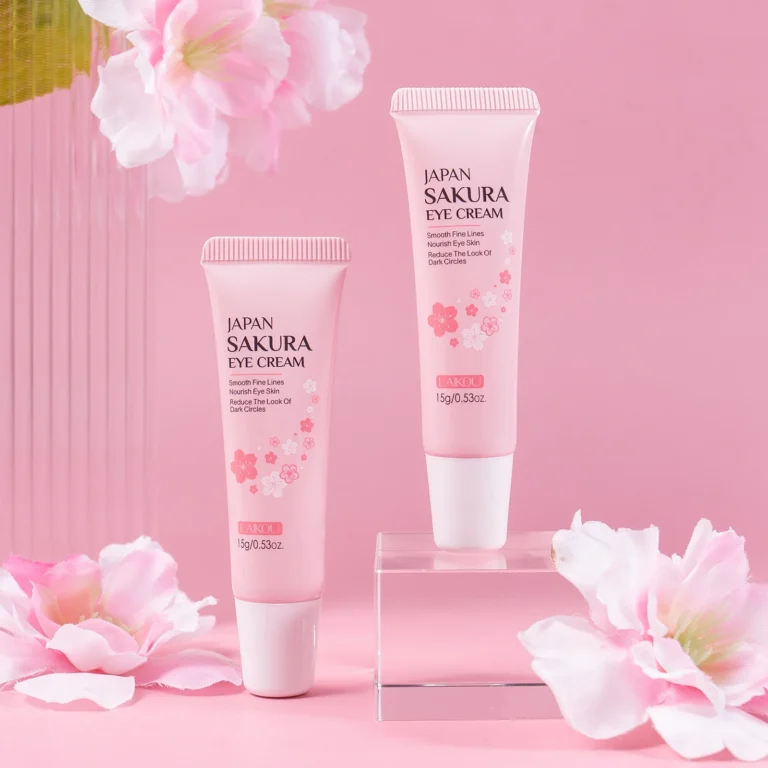 LAIKOU Sakura Anti-Wrinkle Eye Cream Cherry blossoms Remove Dark Circles Eye Bag Eye Care Against Puffiness - Image 3