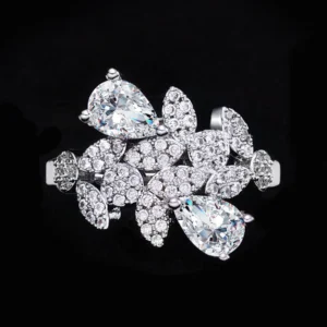 2024 New 4-piece Bride Zirconia Full Set Women's Party Jewelry Set Dubai Nigeria Crystal Wedding Jewelry Set - Image 5
