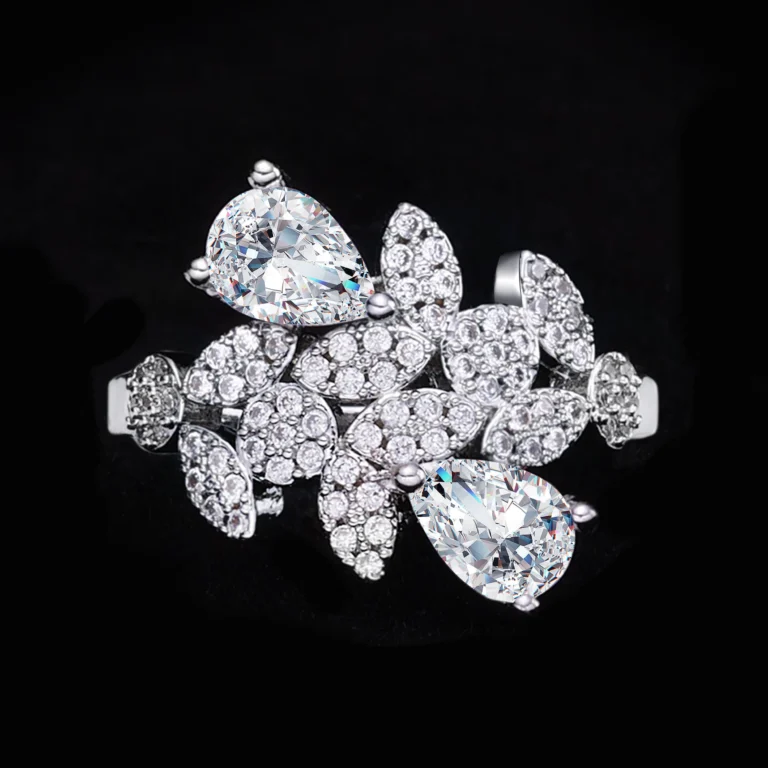 2024 New 4-piece Bride Zirconia Full Set Women's Party Jewelry Set Dubai Nigeria Crystal Wedding Jewelry Set - Image 5