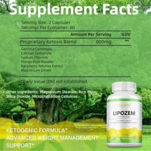 Lipozem Supplement - Weight Loss Capsules, Boosts Metabolism, Increases Energy and Controls Appetite - Image 2