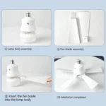 Perfect for Dimmable, Any Design with Silent Light, Installation, Remote Room! Control, Ceiling Fan Recessed -