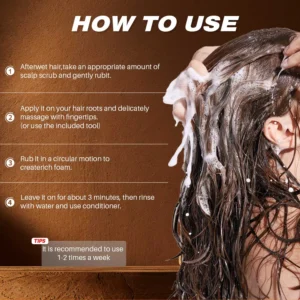 Batana Oil Scalp Scrub for Strengthening Hair Deep Cleaning Nourishing Soothing Shampoo for Sensitive Scalp Hair Care - Image 6