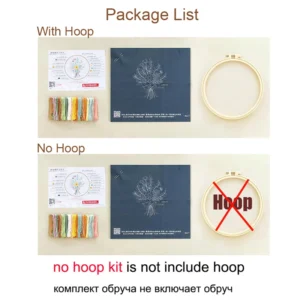 Embroidery Kit for Beginners Flower Bird Embroidery Starter Kit Stitches Practice Kit Stamped Cross Stitch Sets with Tools - Image 2