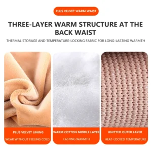 Unisex Winter Thicken Plush Lumbar Support Belt Waist Warmer Premium Kidney Binder Back Brace Stomach Wrap Abdominal Protector - Image 6