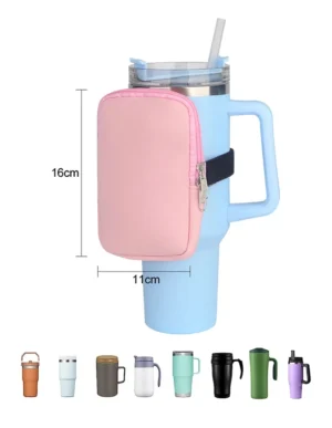DEOUNY Water Bottle Pouch For Stanely Cup With Straw And Lid 20oz 30oz 40oz Mugs Portable Bottle Storage Bag Sports Outdoor - Image 6
