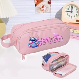 Lilo & Stitch Kawaii Pencil Case Disney Fashion Large Capacity Pen Pouch Pencil Bag Boy Girl Cartoon Anime Cute Stationery Bags