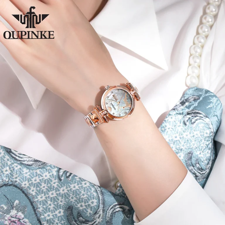 OUPINKE 3180 Luxury Brand Women Watch Original Automatic Mechanical Watch Calendar Elegant Women Dress Bracelet Watch Gift Box - Image 3
