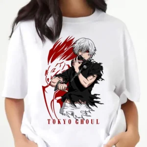Tokyo Ghoul top tees female anime 2000s Psychedelic Digital Retro graphic t shirt Comfortable hip hop Pastel aesthetic Digital - Image 3