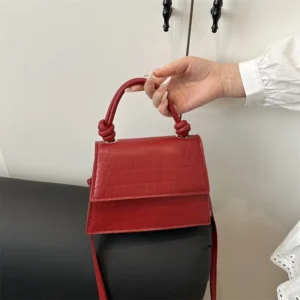 New Pure Color Versatile Small Square Bag Single Shoulder Bag New Crossbody Bag Simple Elegant Handbag Women's Bag