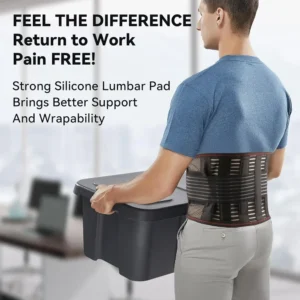 Breathable Back Brace for Lower Back Pain Relief, Lumbar Support Belt with Lumbar Pad for Men & Women Herniated Disc, Sciatica - Image 4