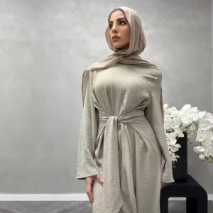 Middle East Style Long Sleeve Dress Turkish Southeast Asian Hui Ethnic Women's Clothing Abaya Prayer Robe Muslim Set Women - Image 3