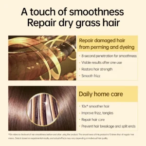 PURC 8 Seconds Magic Hair Mask Keratin Straightening Repair Damaged Frizy Treatment Soft Smoothing Professional Hair Care Cream - Image 5