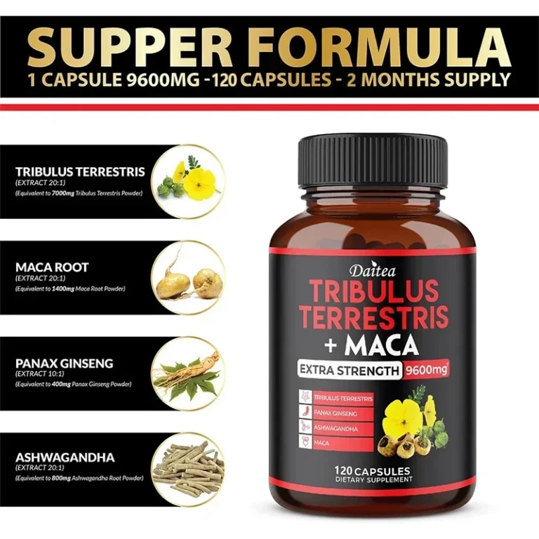 Daitea Tribulus + Maca Extract Capsules - Extra Strength 9600 Mg - Energy, Endurance & Natural Energy Non-GMO - Image 4