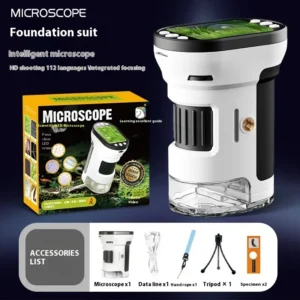 Kids Microscope Biological Kit 1000x Magnifier 200 Megapixels with LED Photo Video Function Educational Toy Science for Children - Image 5