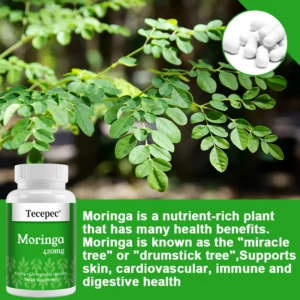 Moringa Capsules - Immune System & Energy Booster, Metabolism Booster, Antioxidant, Promotes Bone Joint Health, 120 Capsules - Image 4