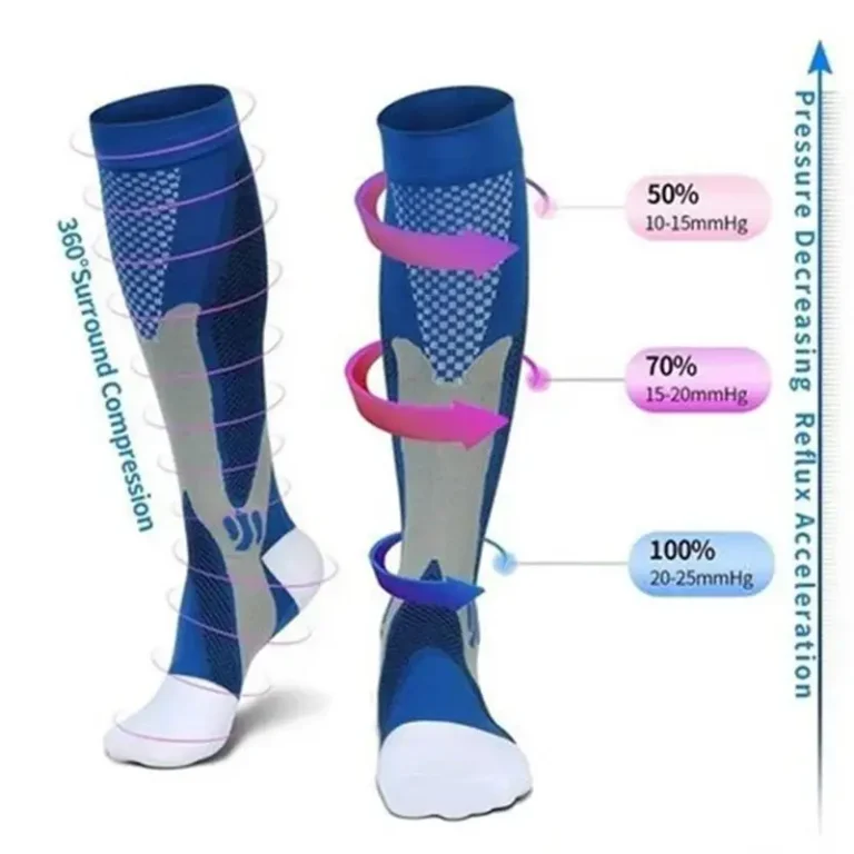 Men's Sports Compression Socks Varicose Veins Cycling Socks Nursing Running Compression Socks Nurse Outdoor Natural Hiking - Image 2