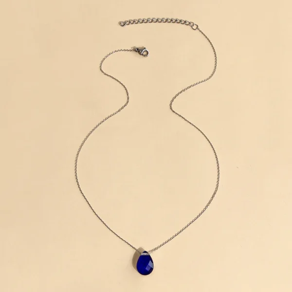 Water Drop Heart Thermochromic Bead Necklace Temperature Color-Changing Mood Bead Necklace For Women - Image 6