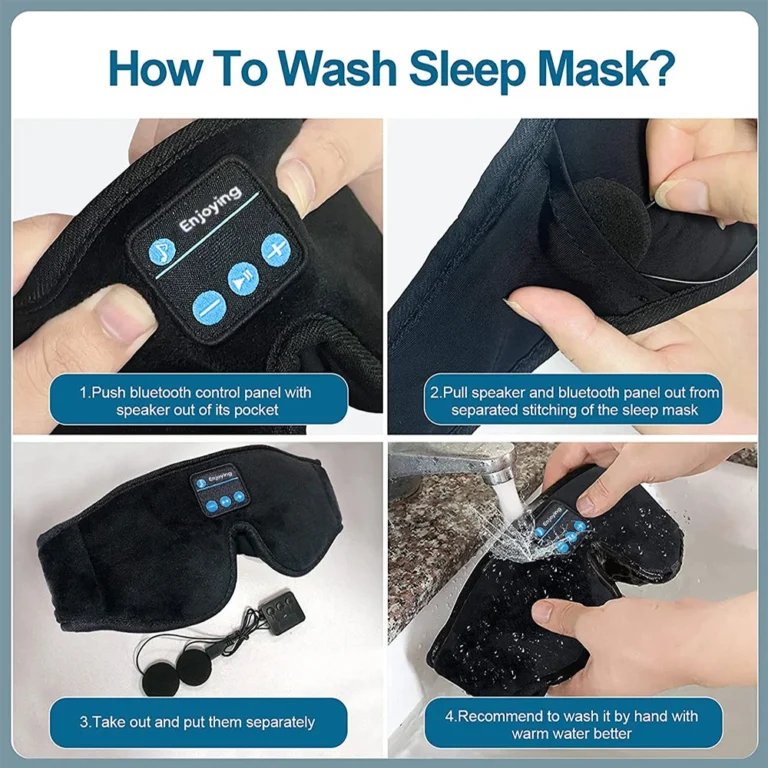 Mask For Sleep Headphones Bluetooth 3D Eye Mask Music Play Sleeping Headphones with Built-in HD Speaker - Image 6