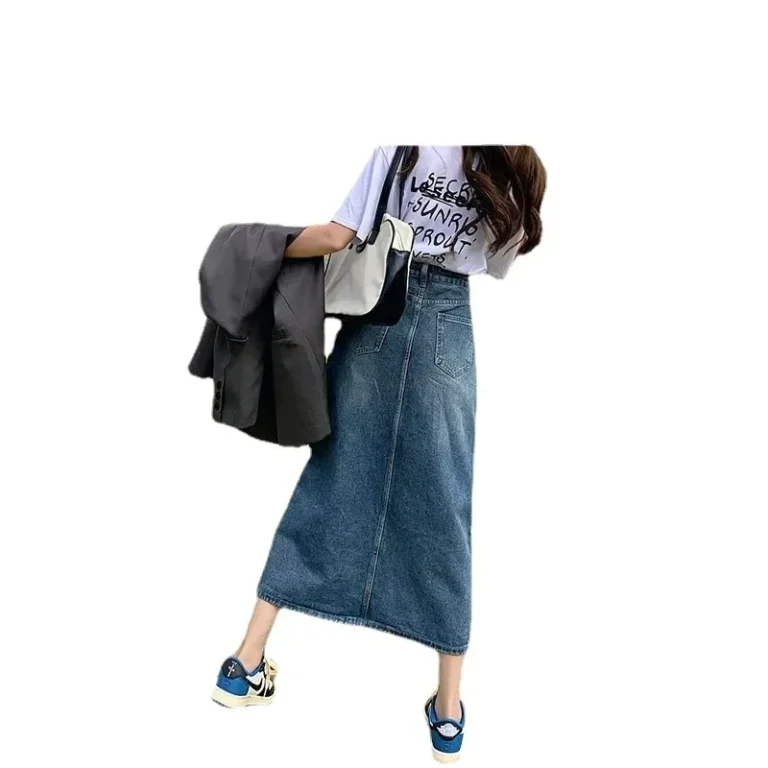 Bluedenim Women's Summer New Design Slimming High-waisted A- line Skirt Versatile Long Dress Sensibility Niche Style - Image 5
