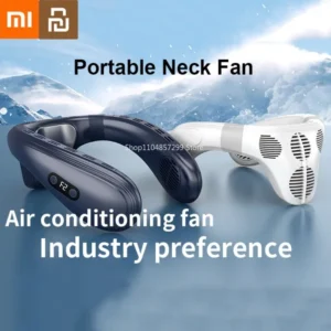 Xiaomi Youpin Portable Neck Fan New Neck Air Conditioner Semiconductor Cooling Bladeless Fan Outdoor Personal Fan Cooler Gift Mi