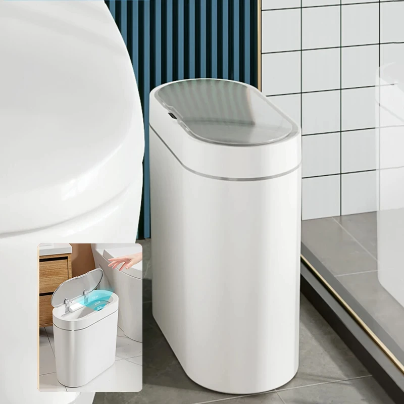 7L Smart Induction Trash Can Automatic Intelligent Sensor Dustbin Electric Touch Trash Bin for Kitchen Bathroom Bedroom Trash
