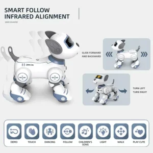 Funny RC Robot Electronic Dog Stunt Dog Voice Command Programmable Touch-sense Music Song Robot Dog for Children's Toys - Image 3