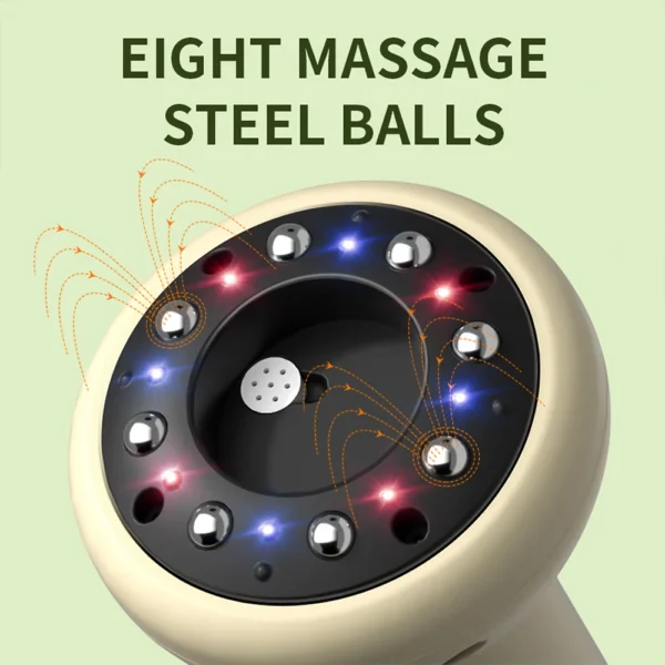 Smart Cupping Massage Machine 9 Levels Vacuum Suction Cup Chinese Meridian Cans Red Light Heating Jars Body Cellulite Scraping - Image 6