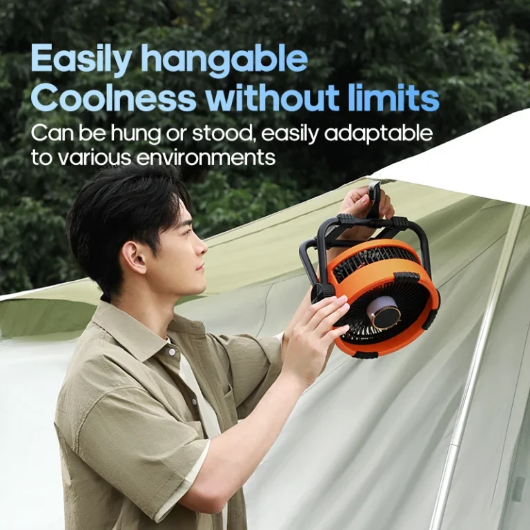 New Multifunctional 6 in 1 Desktop Fan 20000mAh Outdoor Camping Fan Air Circulator 4 Speed Adjustment Wireless Tent Ceiling Fan - Image 6