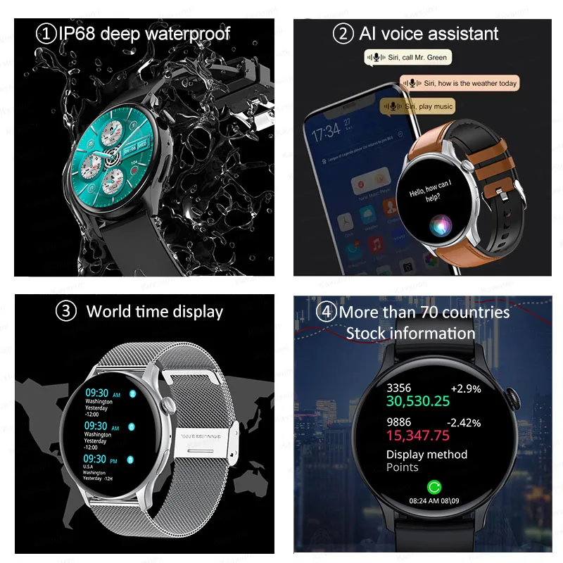 2025 NFC Smart Watch Amoled HD GPS Track Sports Heart Rate Bluetooth Call Waterproof Ladies Women Smartwatch For Huawei Xiaomi - Image 6