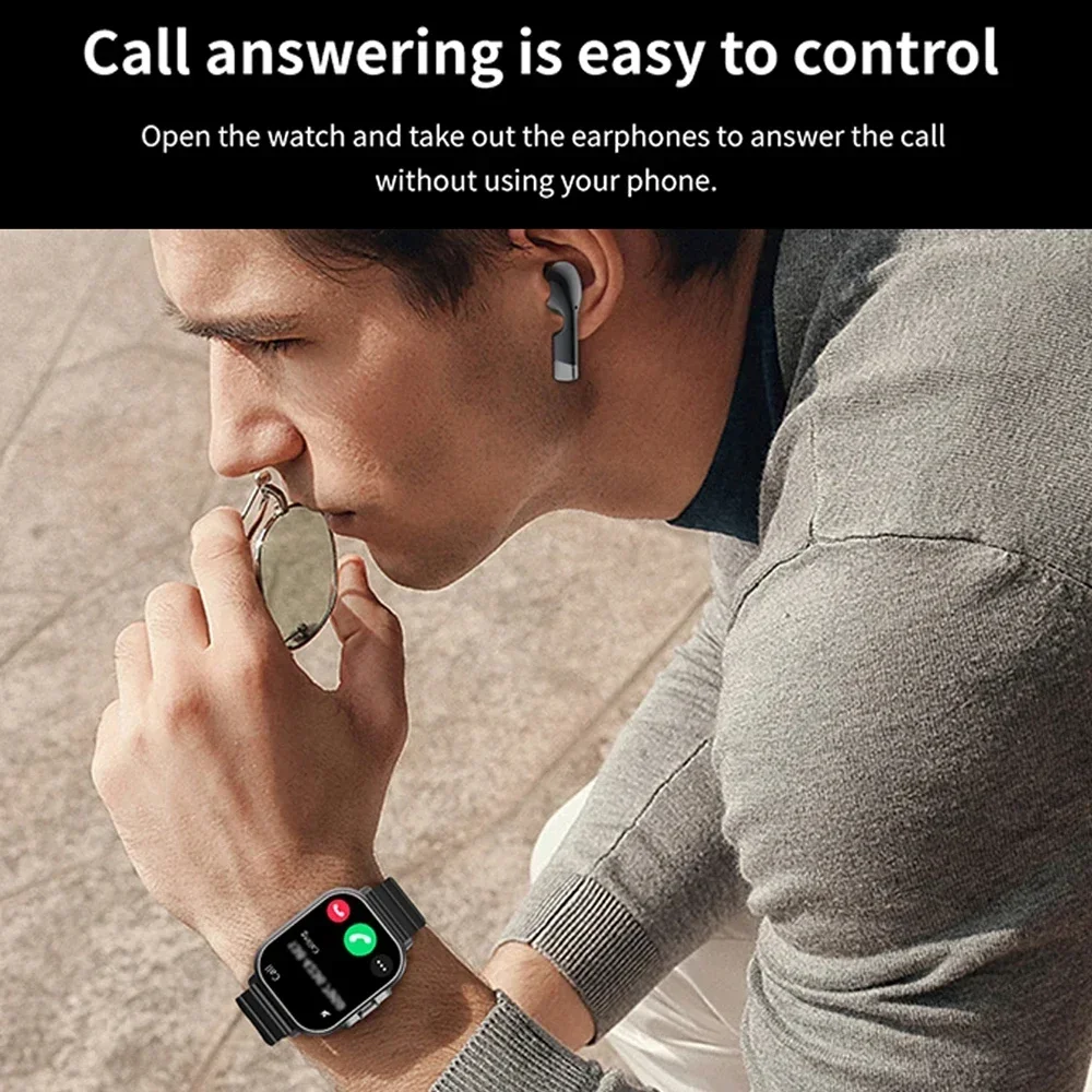 for Doogee S Cyber S Punk S118 S200 X Smart Watch TWS 2 In 1 Wireless Bluetooth Noise Cancelling Earphones Watch Heart Rate NFC - Image 4