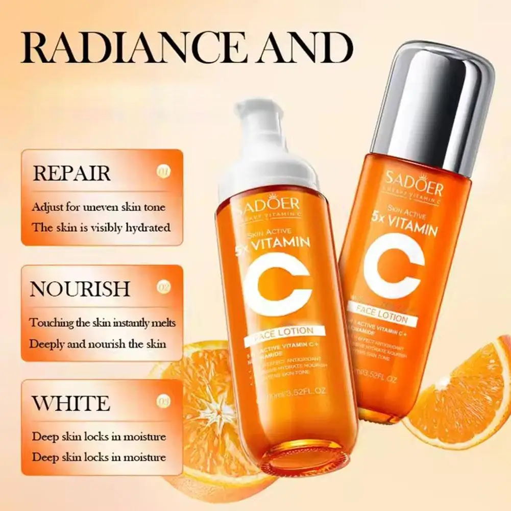NEW Vitamin C Facial Cleanser Face Wash Foam Cleanser Deep Cleansing Moisturizing SET Vitamin C Eye Cream Hydrating Skin Care - Image 6