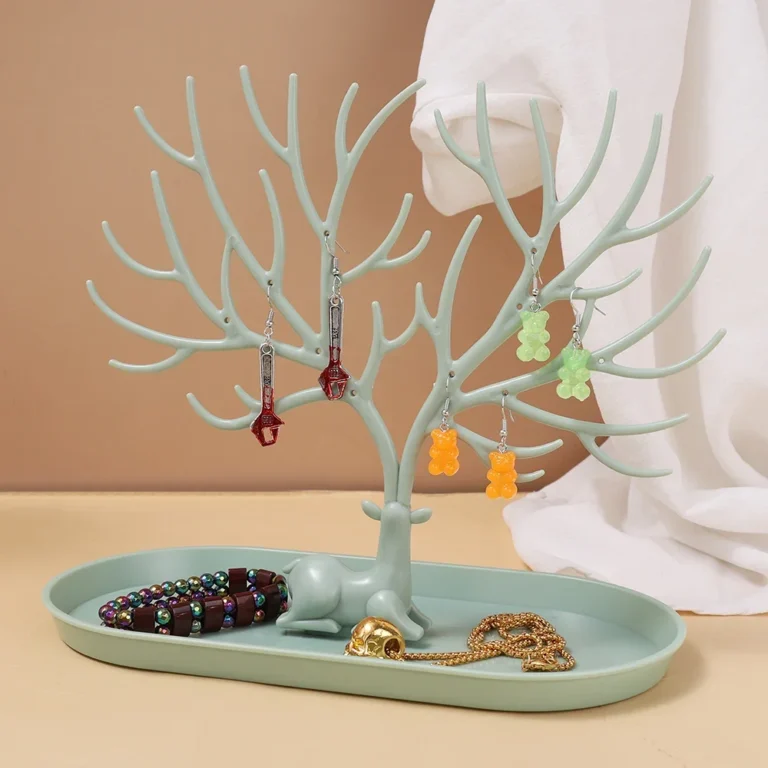 Jewelry Display Stand Tray Tree Storage Racks Earrings Necklaces Rings Jewelry Boxes Case Desktop Organizer Holder Make Up Decor - Image 5