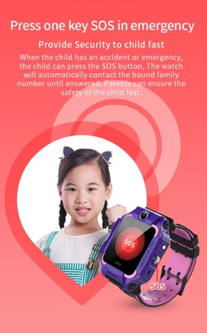 Kids Watch Sim Card SOS Phone Call LBS Positioning Dual Camera IP67 Waterproof Footprint Tracking 360°Flip Alarm Children's Gift - Image 3