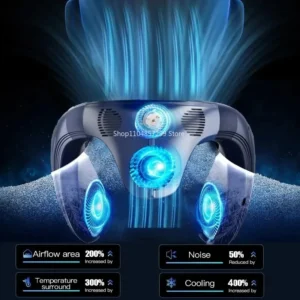 Xiaomi Youpin Portable Neck Fan New Neck Air Conditioner Semiconductor Cooling Bladeless Fan Outdoor Personal Fan Cooler Gift Mi - Image 2