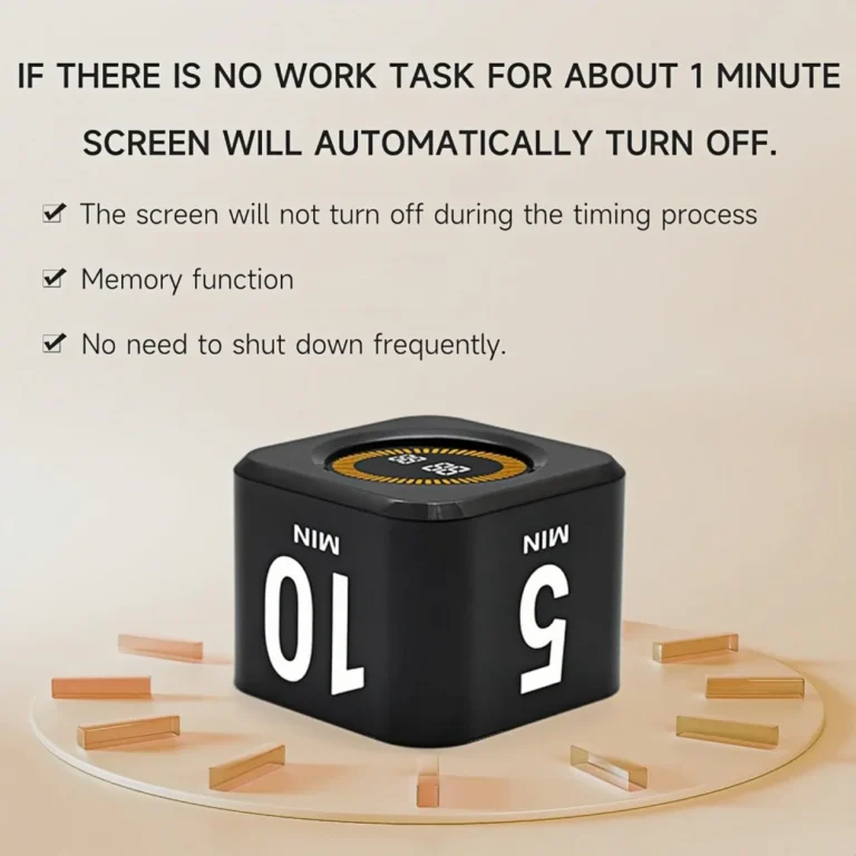 Kitchen Digital Timer Clock Pomodoro Visual Timer,Gravity Senso Chronometer Study Timer Children Stopwatch Timer for Studying - Image 6