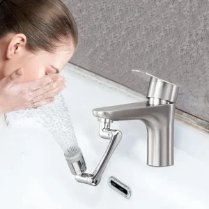 New Universal Rotation Extender Faucet Aerator Plastic Splash Filter Kitchen Tap Washbasin Faucets Bubbler Nozzle Robotic Arm - Image 4