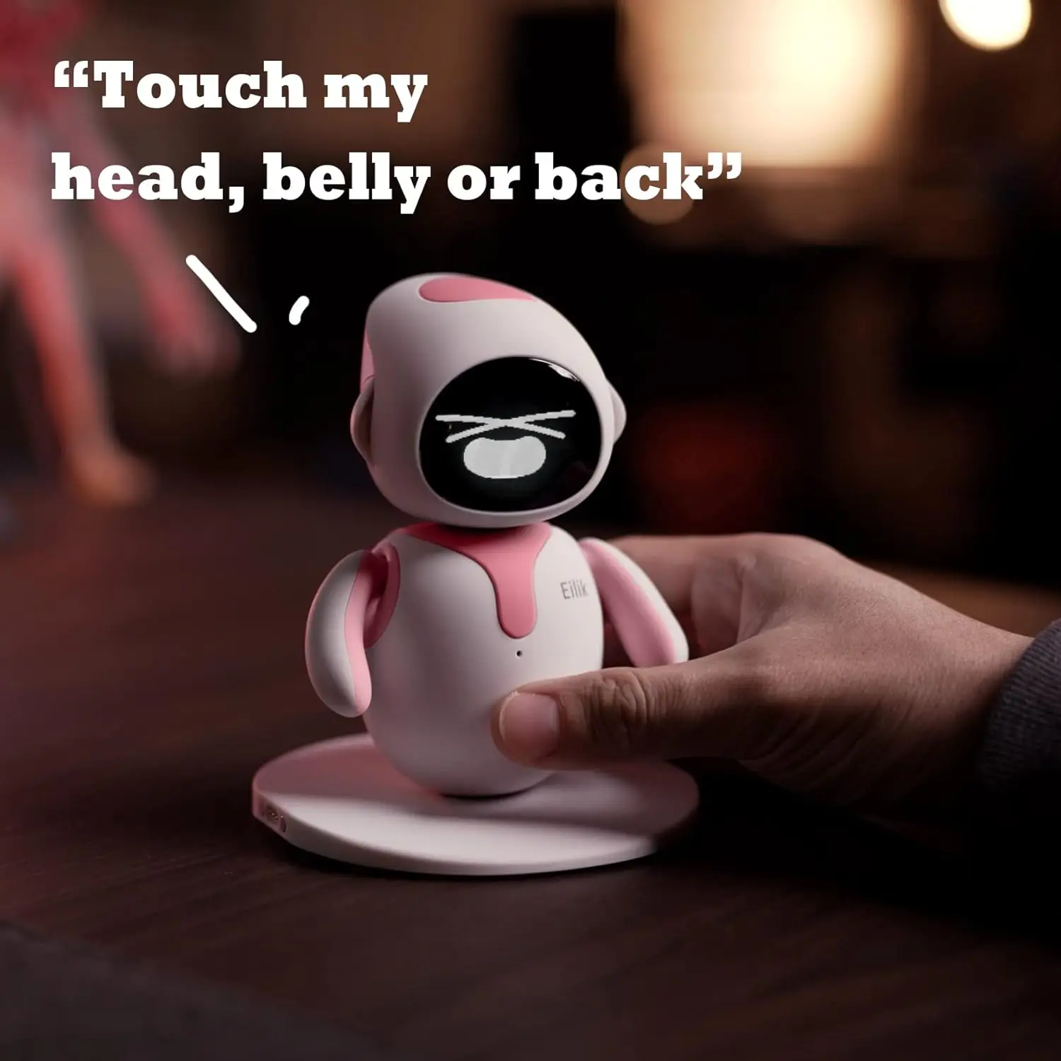 Eilik Pink - Touch Interactive Toys, Cute Robot Pets with Abundant Emotions. Idle Animations&Mini-Games, Unique Gift for Girls & - Image 2