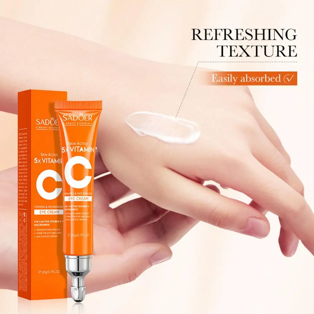 NEW Vitamin C Facial Cleanser Face Wash Foam Cleanser Deep Cleansing Moisturizing SET Vitamin C Eye Cream Hydrating Skin Care - Image 3
