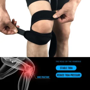 BraceTop 1 PCS Sports Kneepad Double Patellar Knee Patella Tendon Support Strap Brace Pad Protector Open Knee Wrap Band Fitness - Image 2