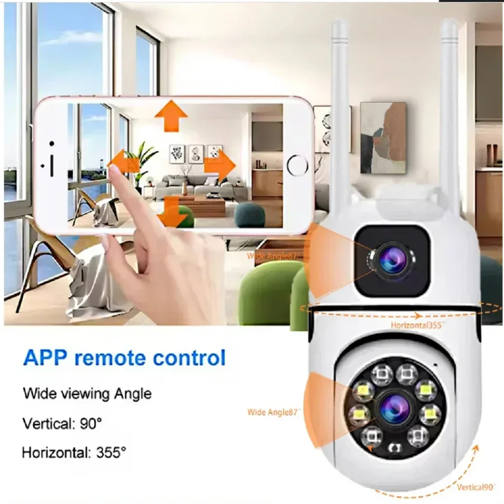 8MP Wifi Camera Dual Lens Security Wireless Outdoor Cameras Two-way Audio Color Night Vision Baby Monitor Detection Wireless Cam - Image 3