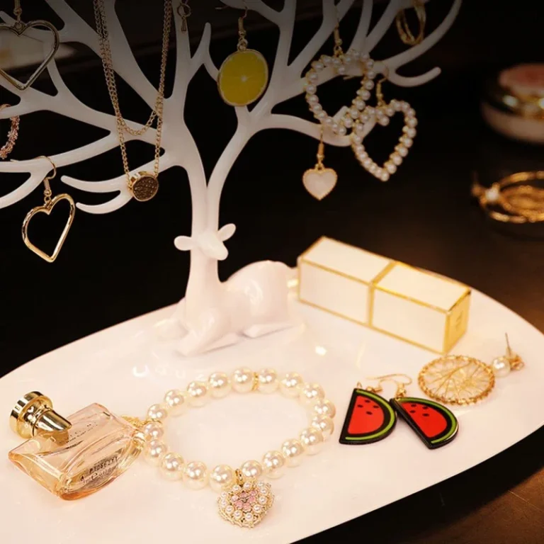 Jewelry Display Stand Tray Tree Storage Racks Earrings Necklaces Rings Jewelry Boxes Case Desktop Organizer Holder Make Up Decor - Image 6