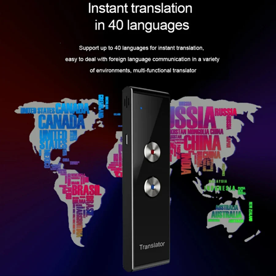 Portable T8 Smart Voice Speech Translator Two-Way Real Time 40 Multi-Language Translation For Learning Travelling Business Meet - Image 6
