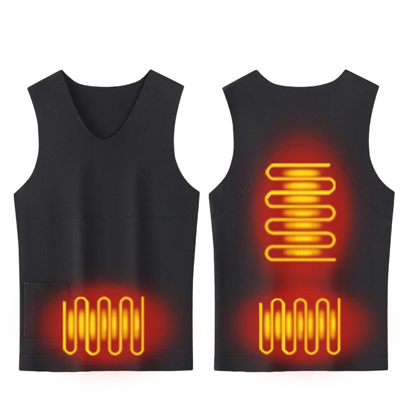 Heated Jacket Men Women Warm Seamless Vest USB Self Heating Jacket Ski Camping Hiking Heated suede Winter Clothes Washed - Image 6