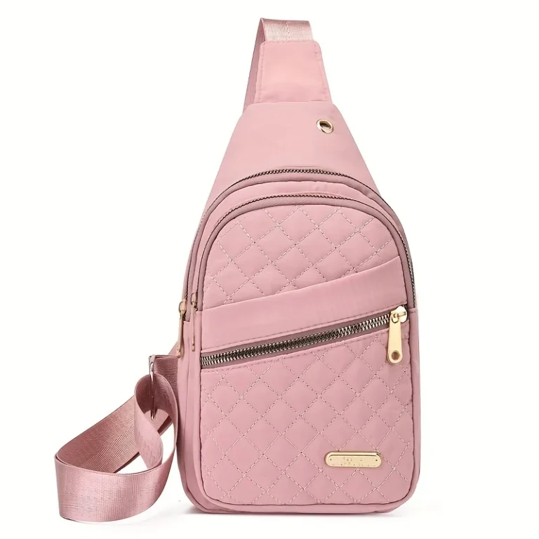 Lightweight Quilted Casual Chest Bag, Foldable Portable Trendy Versatile Tote Shoulder Bag, Ideal for Daily Use, Travel, Outdoor - Image 2
