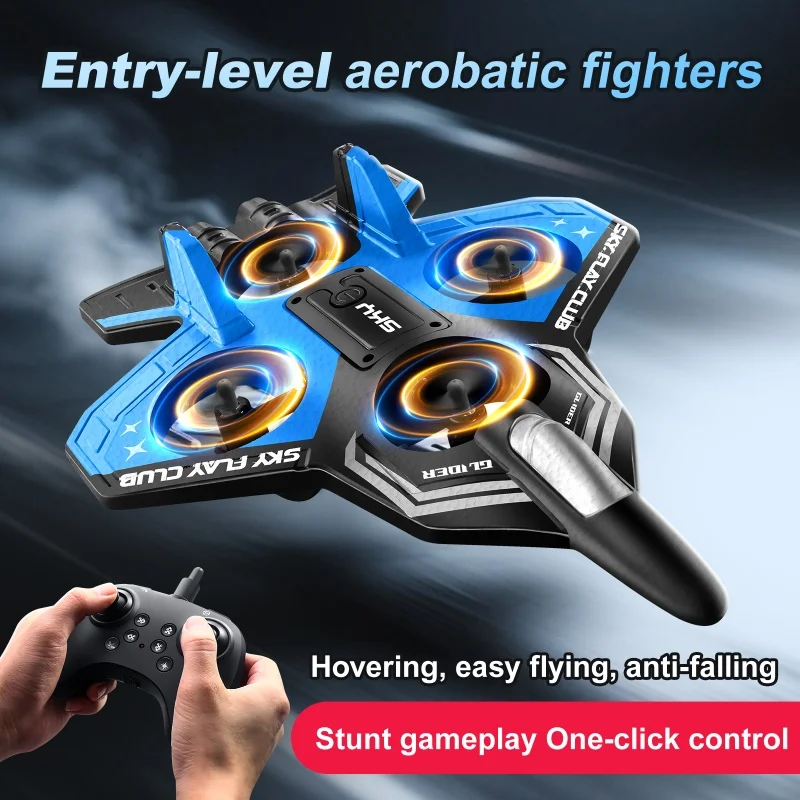 2025 New YP3 Foam Aircraft Remote Control Four Axle Fighter Wrestle Resistant Aerial Stunt Children Model Airplane Gift