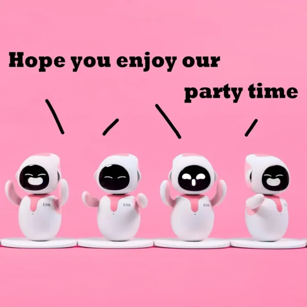 Eilik Pink - Touch Interactive Toys, Cute Robot Pets with Abundant Emotions. Idle Animations&Mini-Games, Unique Gift for Girls & - Image 5