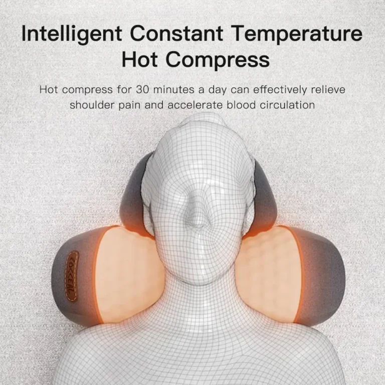 Electric Neck Massager Cervical Pillow Hot Compress Vibration Massage Neck Traction Relax Pillow Spine Support Massager Pillow - Image 6