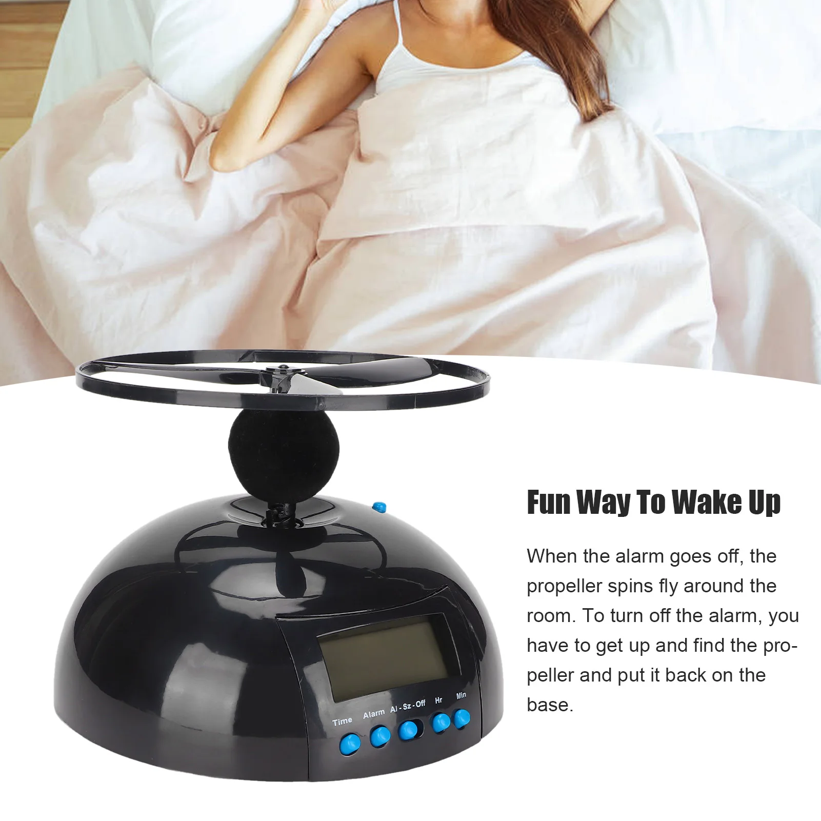 ZK30 Electronic Clock Multipurpose Run Away Flying Alarm Clock for Bedroom Office Home School - Image 2