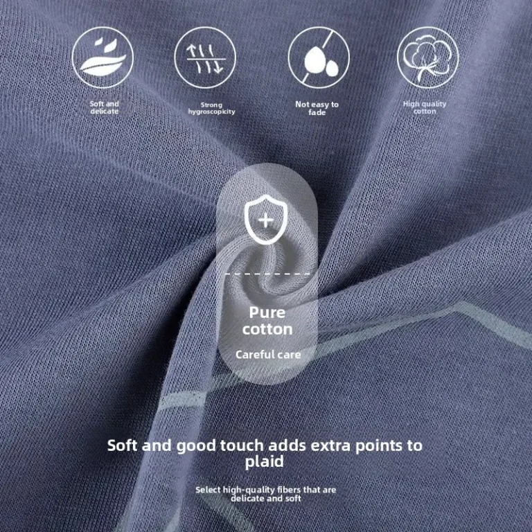 Men's Three-Piece Sleepwear Set Summer Lightweight Short Sleeve Long Pants Pure Cotton Cartoon Home Clothes plus Size - Image 3