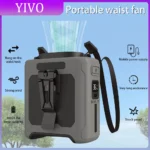 10000mAh Waist Fan with 5 Speeds & Light 40H Hands-Free Wearable Neck Fan for Outdoor Jobsite Travel Long Time for Camping